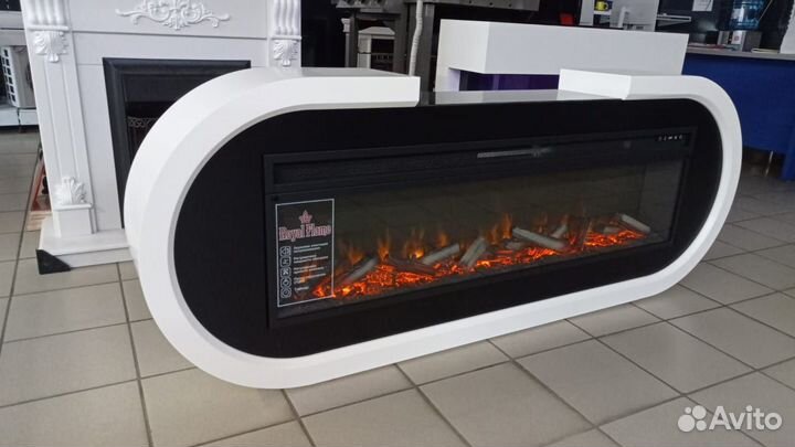 Портал Soho - Белый с черным с очагом Vision 60