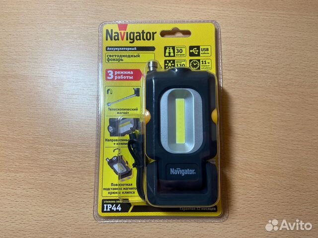 Универсальный фонарь navigator NPT-W07-accu