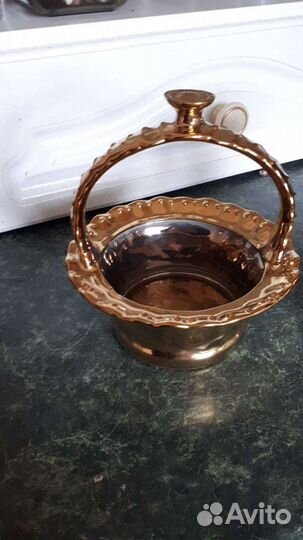 Конфетница и ваза, золото