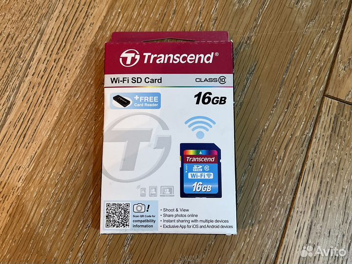 Карта памяти CF, SD-WiFi Transcend