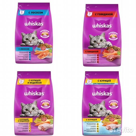 Корм whiskas 1,9 кг сухой / влажный