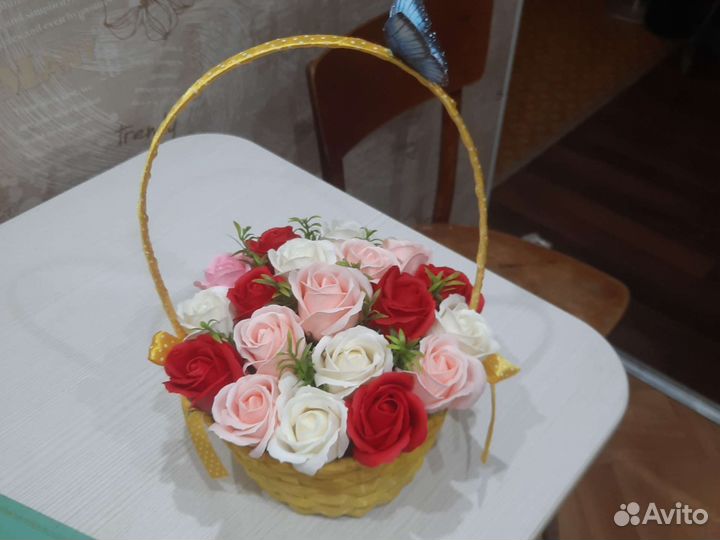 Букет из мыльных цветов