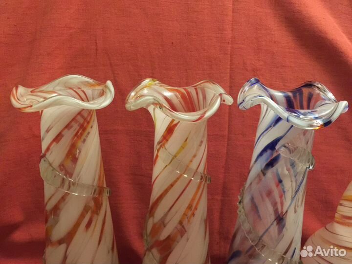 Вазы гутное стекло СССР