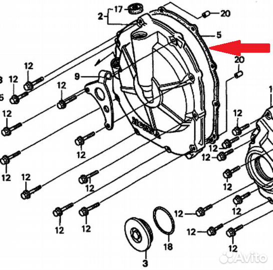 Прокладка сцепления Honda CB600F, CB900, CBR600F, CBR900RR