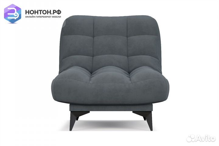 Кресло клик-кляк Арно велюр серо-синий