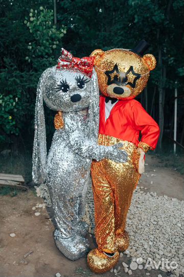 Поздравление от мишки и зайки