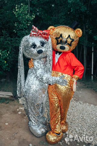 Поздравление от мишки и зайки