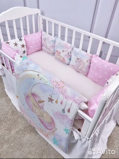 Комплект бортиков с одеялом новые