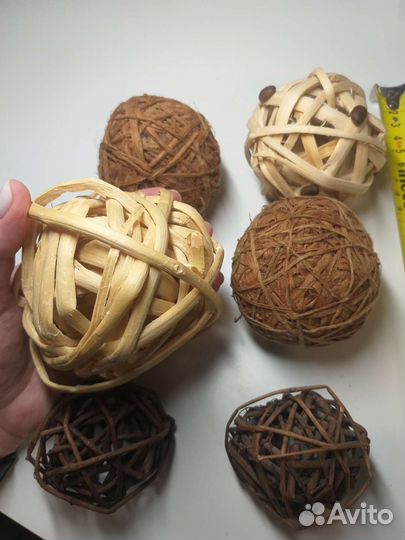 Шары для декора из природных материалов