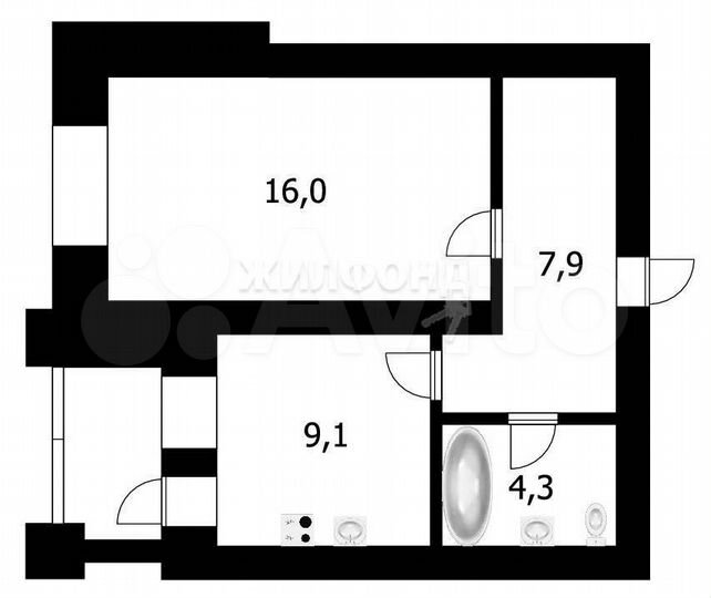 1-к. квартира, 37,3 м², 4/10 эт.