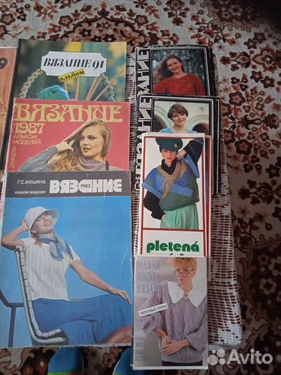Журналы по вязанию 70-90 гг и наборы открыток