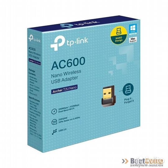 Сетевой адаптер беспроводной TP-link Archer T2U Na