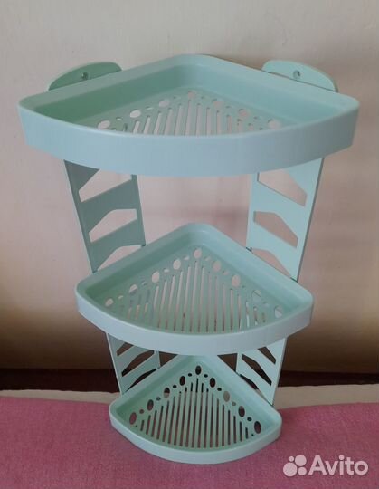 Полочка для ванной угловая пластик,бу