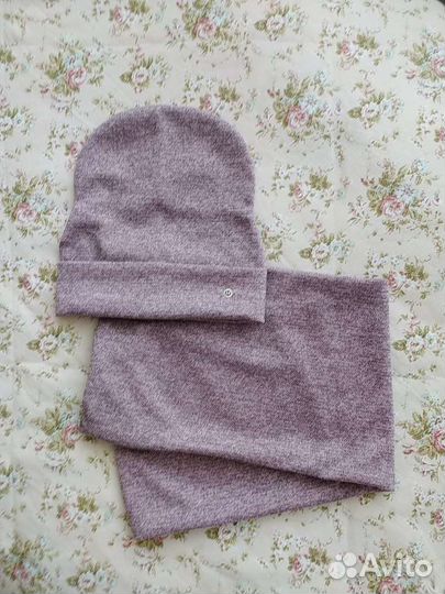 Комплект шапка и снуд женский