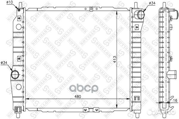 10-25193-SX радиатор системы охлаждения Chevro