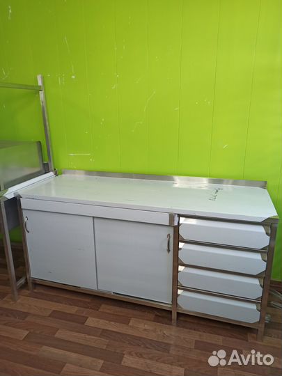 Стол-тумба дверцы купе из нержавеющей стали