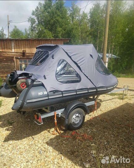 Новый тент трансформер для лодки пвх 3.6-3.8