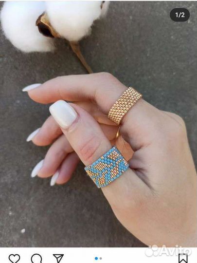 Кольцо из бисера