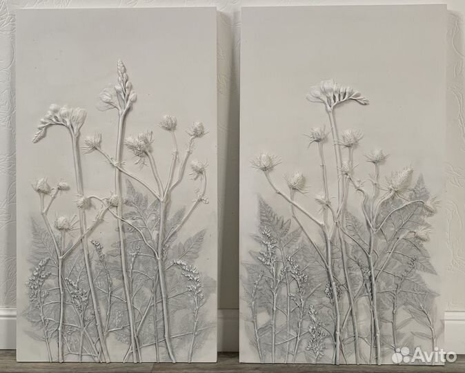 Интерьерное панно. Ботанический барельеф