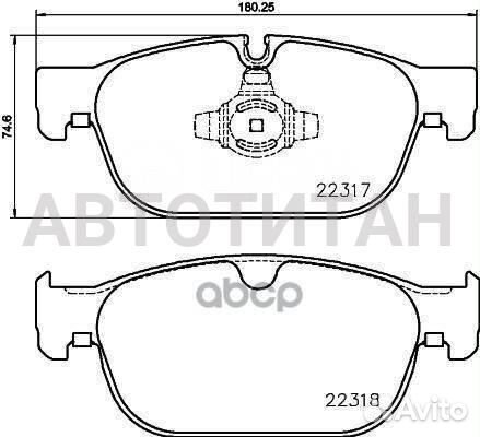 Колодки тормозные дисковые перед volvo XC90 II (25