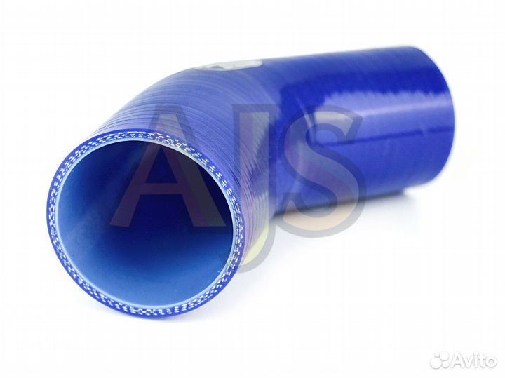 Патрубок 45гр 70-76 синий