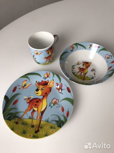 Детская посуда новая Олененок бэмби bamby