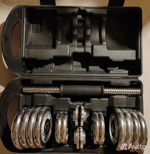 Набор новых разборных гантелей в кейсе 15 кг