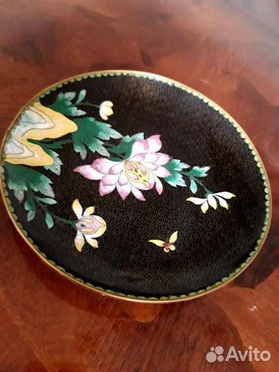 Тарелка клуазоне(перегородчатая эмаль) Китай,60-е