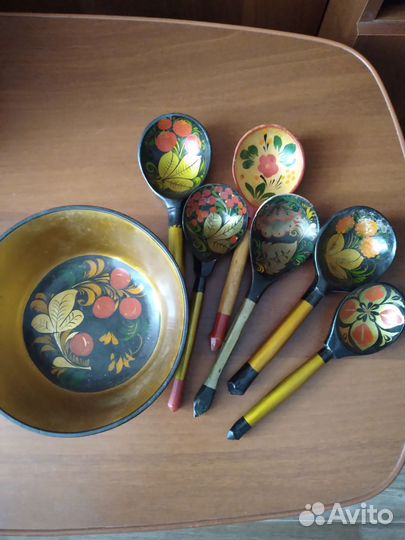 Деревянная посуда СССР Хохлома