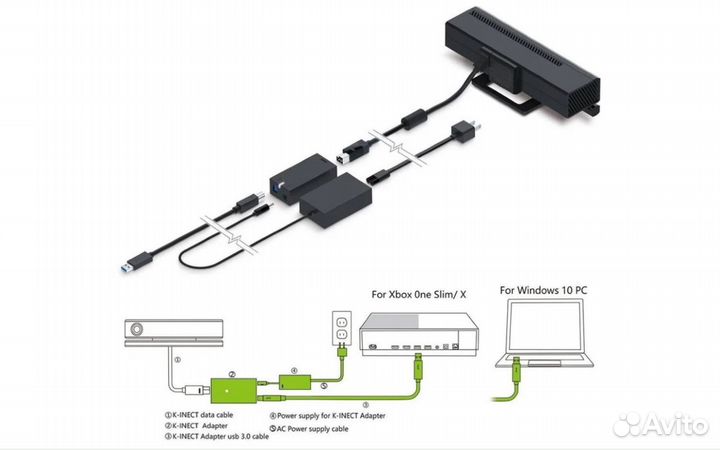 Адаптер Microsoft Kinect для Xbox One S/X Аналог
