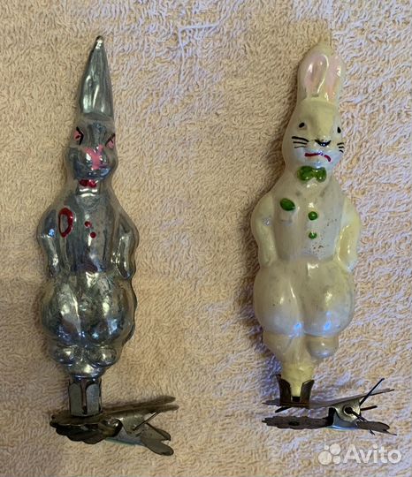 Елочные игрушки СССР из набора Айболит, винтаж