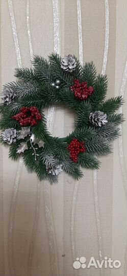 Новогодние украшения.Новогодний венок малый