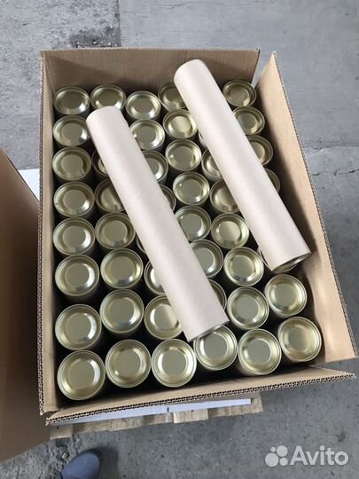 Картонные тубусы с крышкой