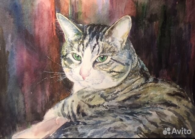 Нарисую вашего любимца. Акварель