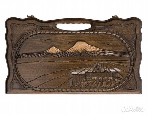 Нарды резные Арарат с ручкой 30*30 армянские