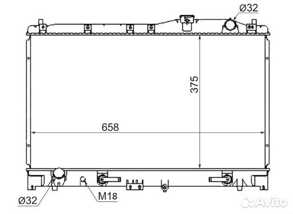 Радиатор двигателя Honda Inspire UA1 G20A