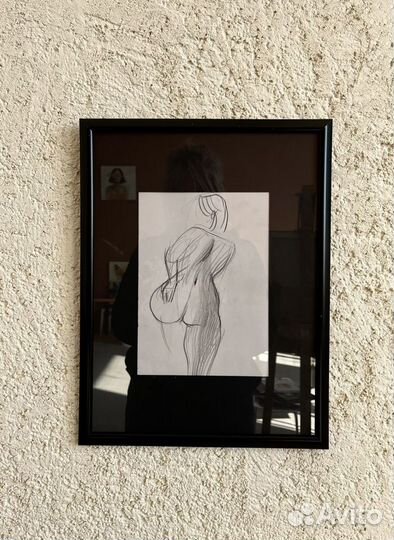 Интерьерная картина графика ню