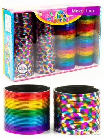 Пружинка Радуга перламутровая 6,5*6,5 см