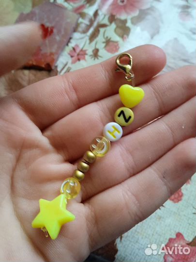 Серьги смайлы и брелок