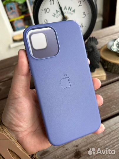 Чехол Кожа iPhone 13 Pro Max Сирень