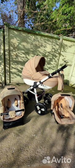 Коляска adamex 3 в 1 бу