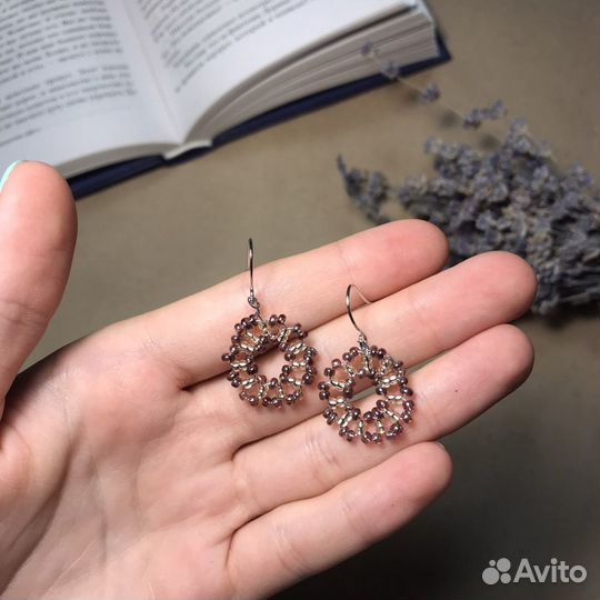 Серьги тз бисера