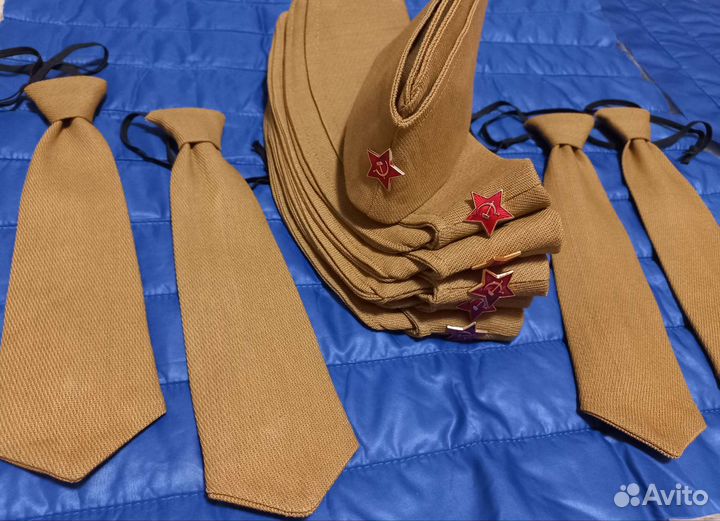 Пилотки военные, размеры от 48, галстуки