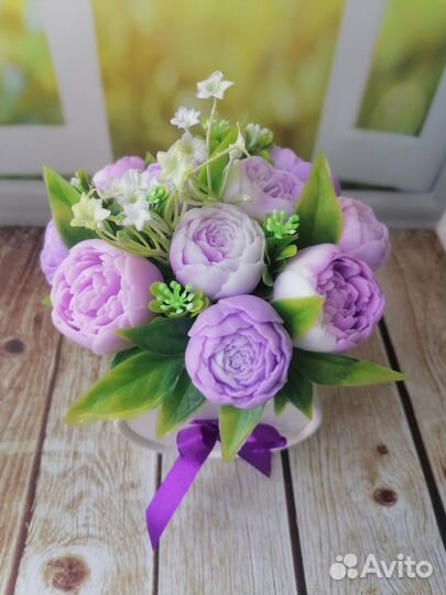 Мыло ручной работы, букеты