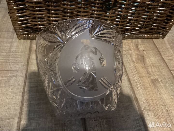 Ваза ведро хрустальная СССР большая