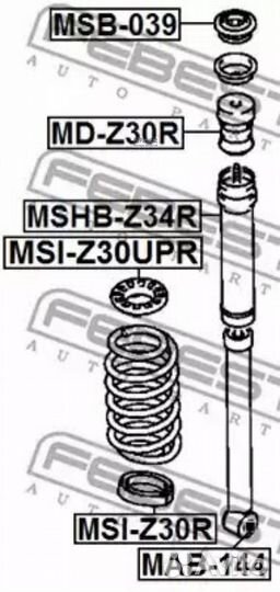 Проставка пружины mitsubishi colt 04-12 зад. msiz30R Мск