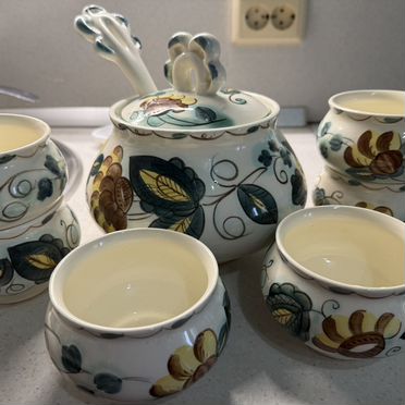 Набор компотница(крюшонница) со стаканами