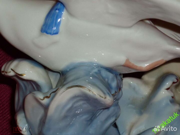 Гуси лебеди, мальчик на гусе. дулево. Целый