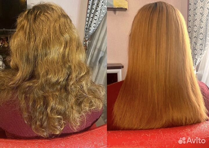 Кератиновое выпрямление волос