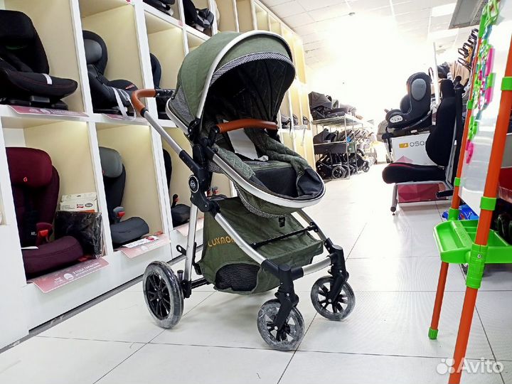 Коляска трансформер Luxmom V9 2в1 Olive